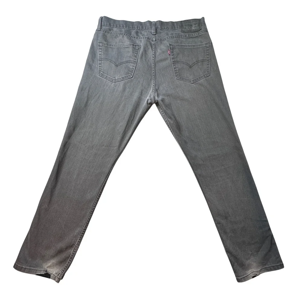 Levi's 511 Jeans Mens 36x30 (38x29) Grey Slim Fit Stretch Denim Pants 04511-1651
